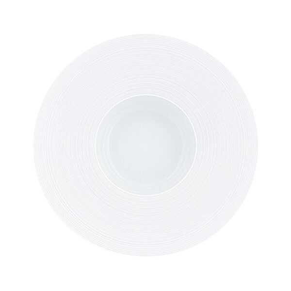 JL Coquet Hémisphère white dyb tallerken m/bred kant 26,5cm
