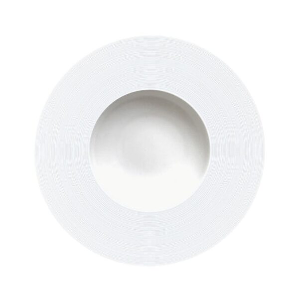 JL Coquet Hémisphère white JDC dyb tallerken m/bred kant 27cm