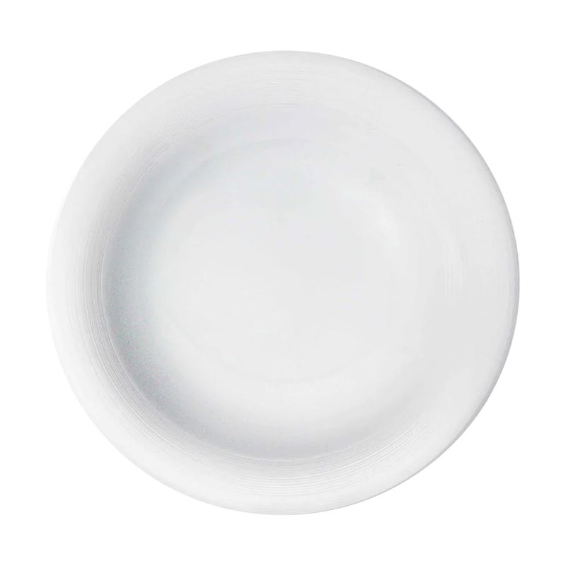 JL Coquet Hémisphère white satin bubble rim soup plate 24cm - Image 2