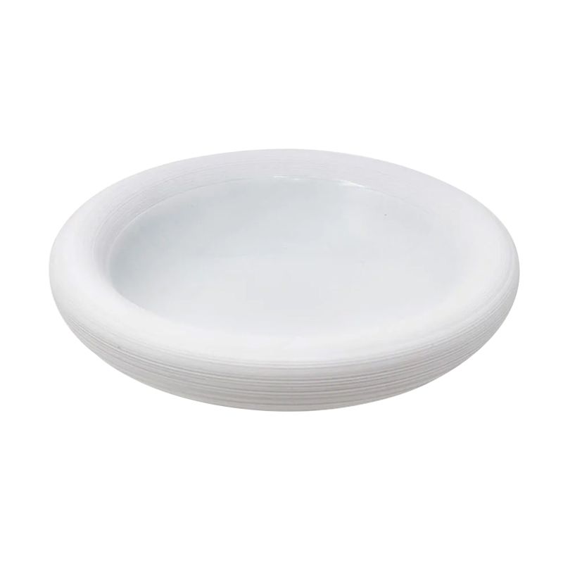 JL Coquet Hémisphère white satin bubble rim soup plate 24cm