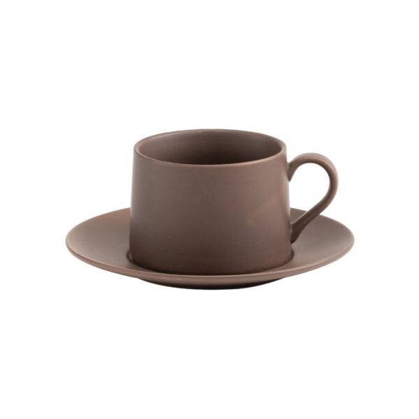 Zafferano Levante stor kop 43,5cl m/underkop brown