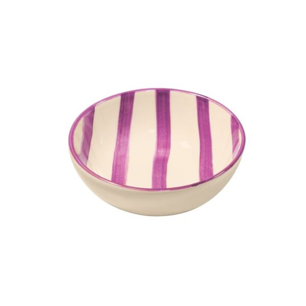 Zafferano Lido Righe skål 13cm violet
