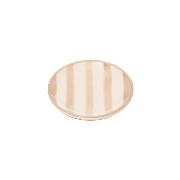 Zafferano Lido Righe flad tallerken 13cm sand