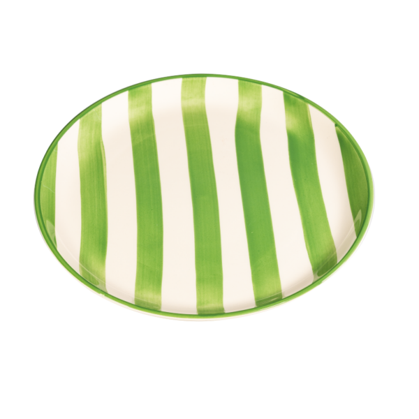 Zafferano Lido Righe flad tallerken 28cm green