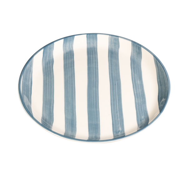 Zafferano Lido Righe flad tallerken 28cm gray