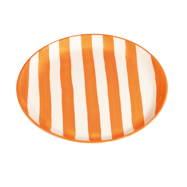 Zafferano Lido Righe flad tallerken 28cm orange