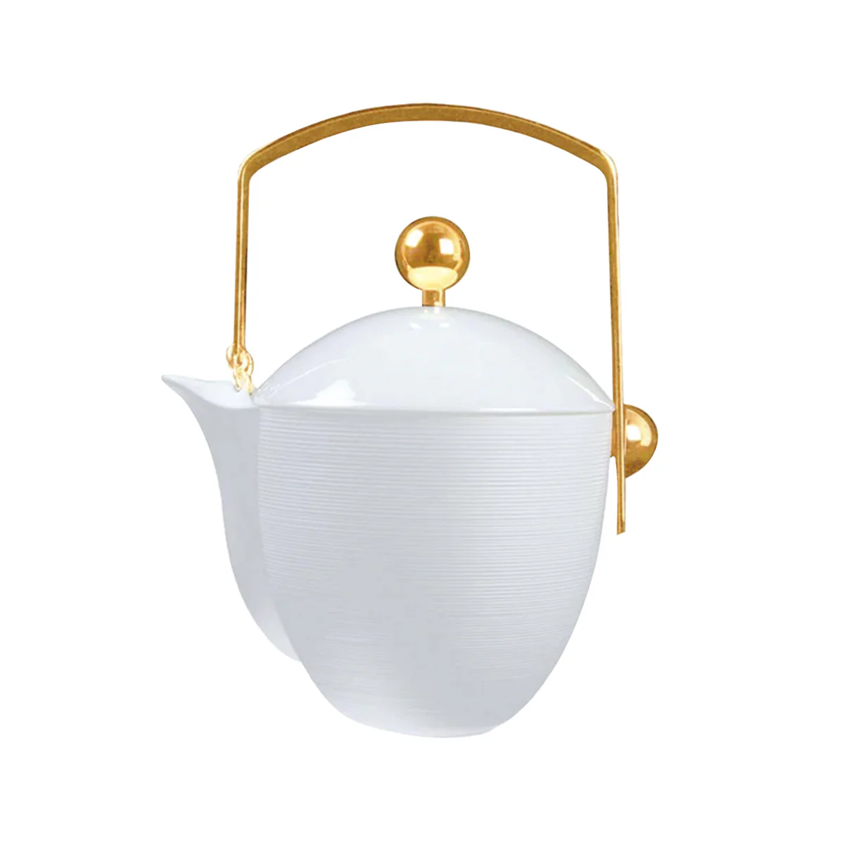 JL Coquet Hémisphère white kaffe-/tekande m/gulddetaljer