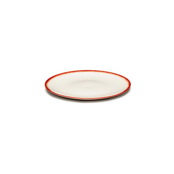 Serax Dé flad tallerken S white/red 2 140mm