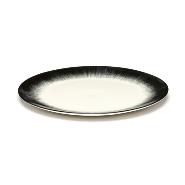 Serax Dé flad tallerken L white/black 4 240mm