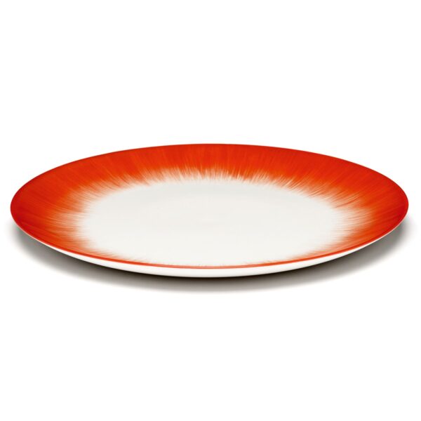 Serax Dé flad tallerken XL white/red 5 280mm