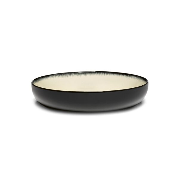 Serax Dé dyb tallerken m white/black D 185mm